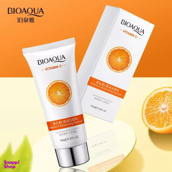 فوم شستشو صورت بایوآکوا مدل ویتامین C وزن 100 گرم