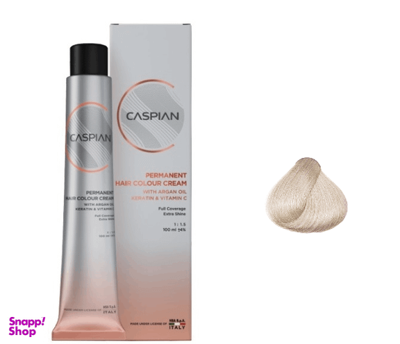 رنگ مو کاسپین (CASPIAN) شماره 10٫1 حجم 100 میلی لیتر رنگ دودی فوق العاده روشن