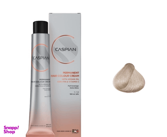 رنگ مو کاسپین (CASPIAN) شماره 9٫1 حجم 100 میلی لیتر رنگ دودی خیلی روشن