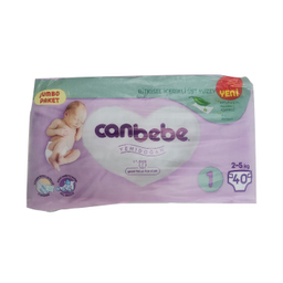 پوشک بچه جان به به کد J01 سایز یک بسته 40 عددی