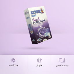 کاندوم ناچ کدکس مدل 8in1 Function بسته 10 عددی
