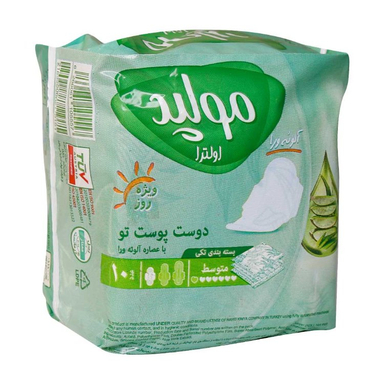 نوار بهداشتی مولپد مدل Ultra سایز متوسط بسته 10 عددی