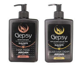 ماسک و کرم جیپسی (Gepsy) مدل Argan حجم 500 میلی لیتر مجموعه 2 عددی