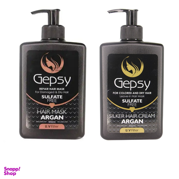 ماسک و کرم جیپسی (Gepsy) مدل Argan حجم 500 میلی لیتر مجموعه 2 عددی