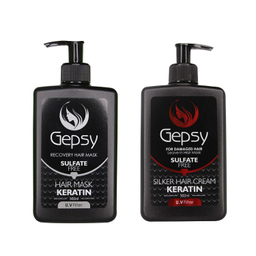 ماسک و کرم جیپسی (Gepsy) مدل Keratin حجم 1000 میلی لیتر