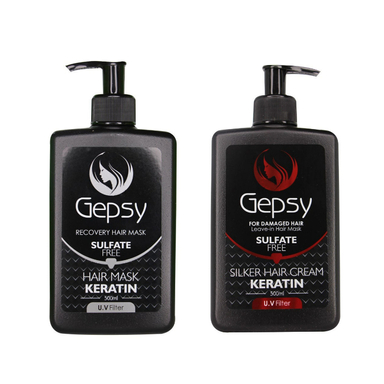 ماسک و کرم جیپسی (Gepsy) مدل Keratin حجم 1000 میلی لیتر