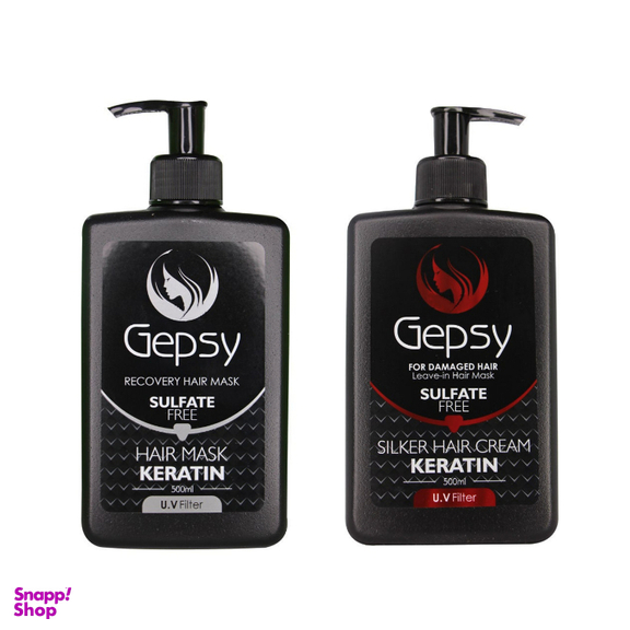 ماسک و کرم جیپسی (Gepsy) مدل Keratin حجم 1000 میلی لیتر
