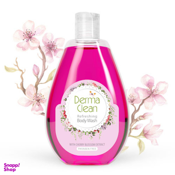 شامپو بدن خوشبو کننده درماکلین (Derma Clean) مدل شکوفه گیلاس حجم 300 میلی لیتر