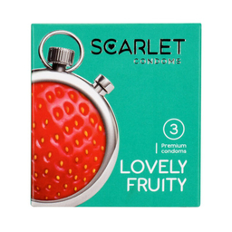 کاندوم اسکارلت (Scarlet) مدل Lovely Fruity بسته 3 عددی