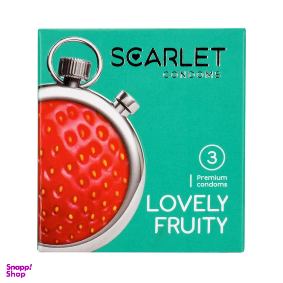 کاندوم اسکارلت (Scarlet) مدل Lovely Fruity بسته 3 عددی