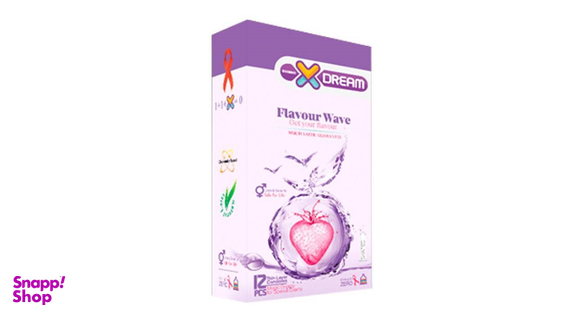 کاندوم ایکس دریم (Xdream) مدل Flavour Wave بسته 12 عددی