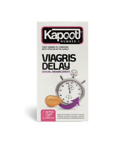 کاندوم تاخیری کاپوت (kapoot) مدل Viagriss بسته 12 عددی