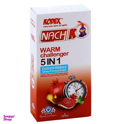 کاندوم ناچ کدکس (Kodex) مدل Warm Challenger 5 IN 1
