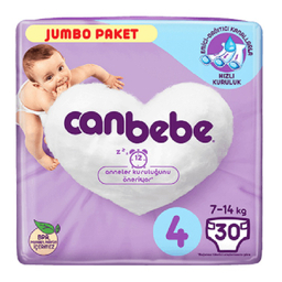 پوشک کودک جان ببه (Canbebe) سایز 4 بسته 30 عددی