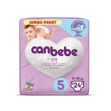 پوشک جان ببه (Canbebe) سایز 5 بسته 24 عددی