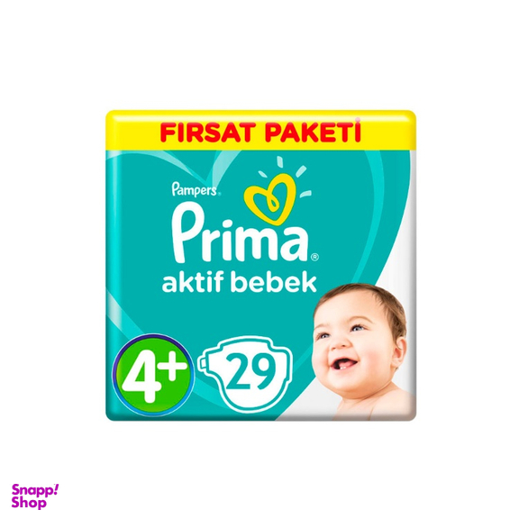 پوشک کودک پریما پمپرز (Prima Pampers) سایز +4 بسته 29 عددی