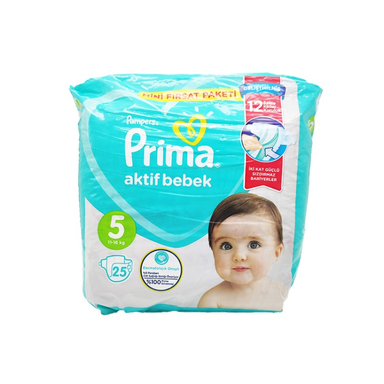 پوشک کودک پریما پمپرز (Prima Pampers) سایز 5 بسته 25 عددی