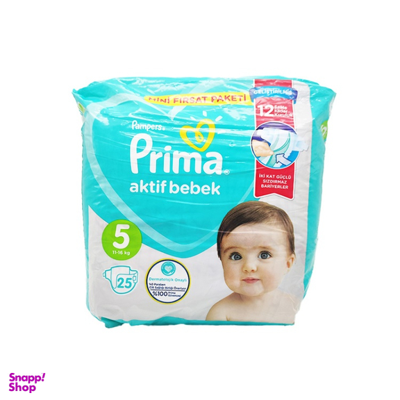 پوشک کودک پریما پمپرز (Prima Pampers) سایز 5 بسته 25 عددی