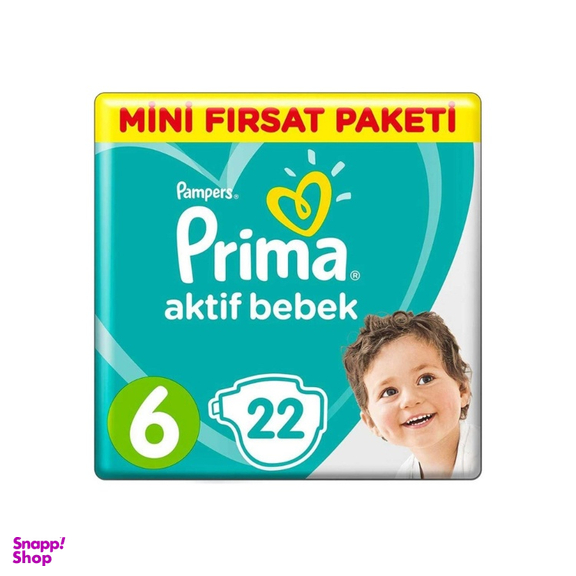 پوشک پریما پمپرز (Prima Pampers) سایز 6 بسته 22 عددی