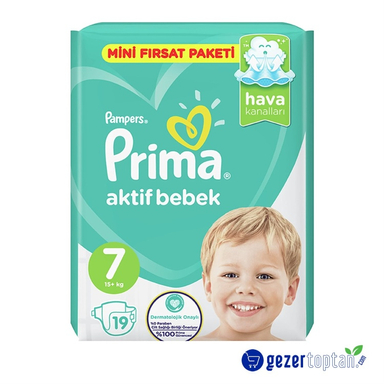 پوشک پریما پمپرز (Prima Pampers) سایز 7 بسته 19 عددی