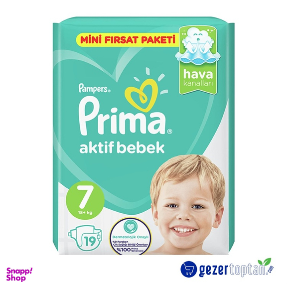 پوشک پریما پمپرز (Prima Pampers) سایز 7 بسته 19 عددی