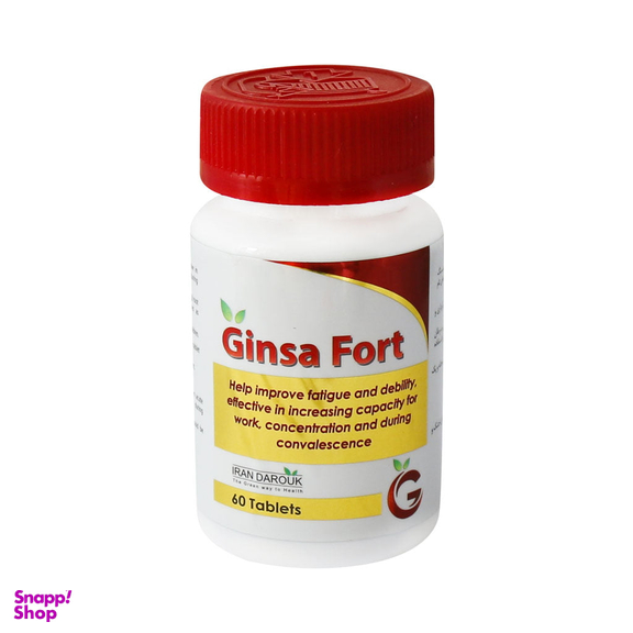 قرص جینسا فورت (Ginsa Fort) ایران داروک بسته 60 عددی