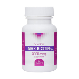 قرص مکس بیوتین 5000 (Max Biotin 5000 mcg) بایوکلینیک بسته 60 عددی