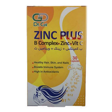 کپسول زینک پلاس ب کمپلکس و ویتامین سی (Zinc Plus B Complex And Vitamin C) دکتر گیل بسته 30 عددی