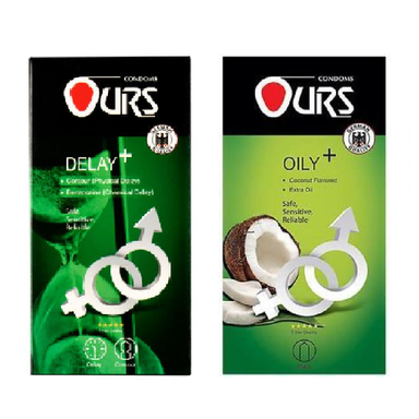 کاندوم اورز (Ours) مدل +Delay به همراه کاندوم اورز (Ours) مدل +Oily مجموعه 2 عددی