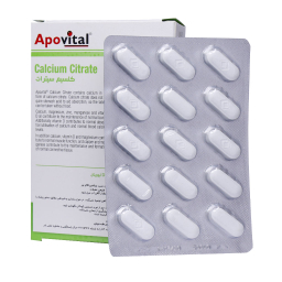 قرص کلسیم سیترات با منیزیم زینک و ویتامین دی (Calcium Citrate and Magnesium Zinc and Vitamin D 30) آپوویتال بسته 30 عدد