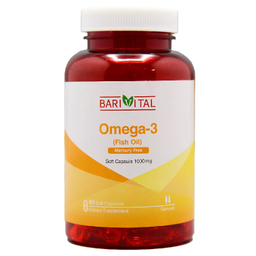 سافت ژل امگا 3 باریویتال 1000 میلی گرمی (Omega 3 Barivital 1000 mg) بسته 60 عددی