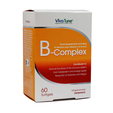 سافت ژل ب کمپلکس و ویتامین سی ویتامین ای و زینک (B Complex and Vitamin C and Zinc) ویوا تیون بسته 60 عددی