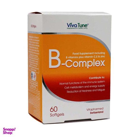 سافت ژل ب کمپلکس و ویتامین سی ویتامین ای و زینک (B Complex and Vitamin C and Zinc) ویوا تیون بسته 60 عددی