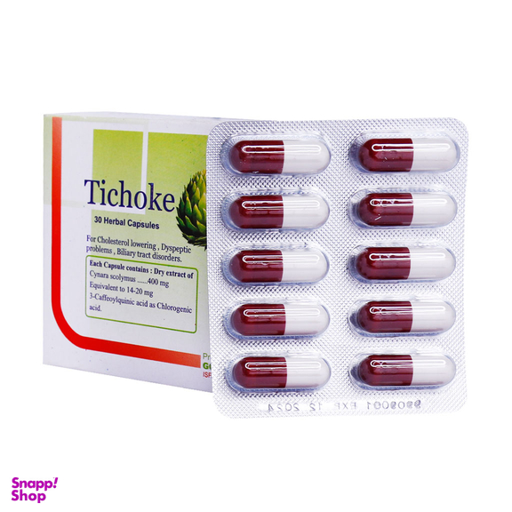 کپسول چربی خون تیشوک (Tichoke) گل دارو بسته 30 عددی
