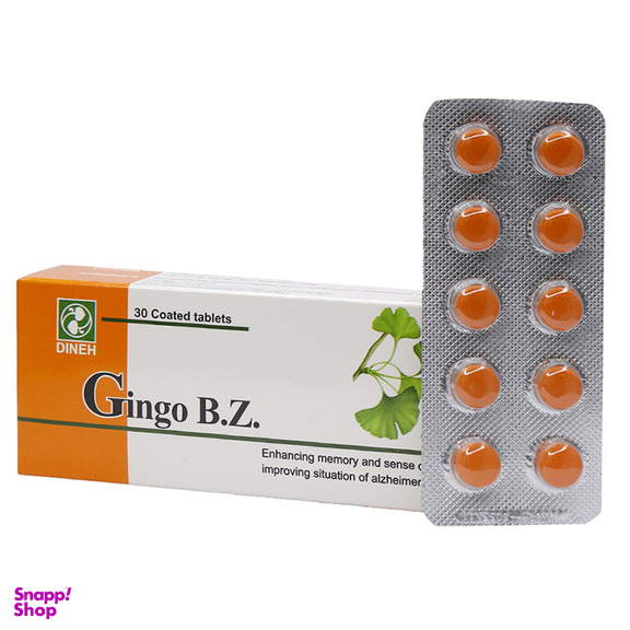 قرص جینگو بی زد (Gingo B Z) مجتمع صنایع دینه ایران بسته 30 عدد