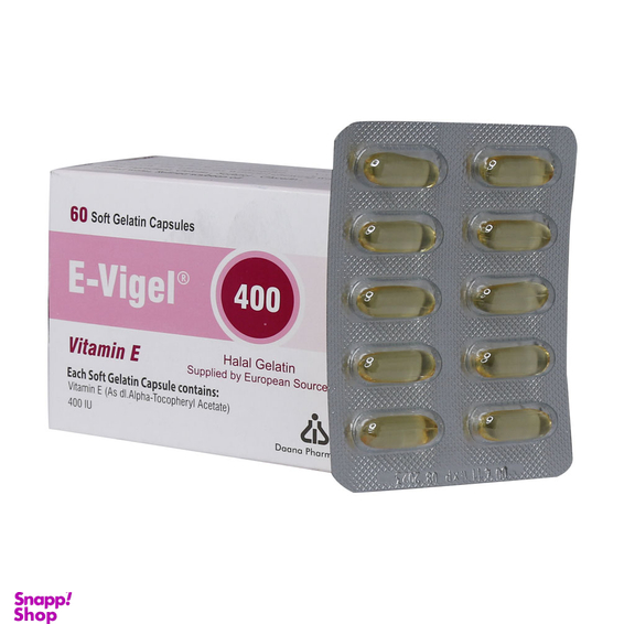 کپسول ایویژل 400 (E Vigel 400) دانا بسته 60 عددی