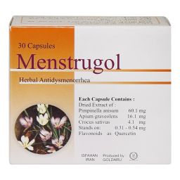 کپسول قاعدگی منستروگل (Menstrugol) گل دارو بسته 30 عددی