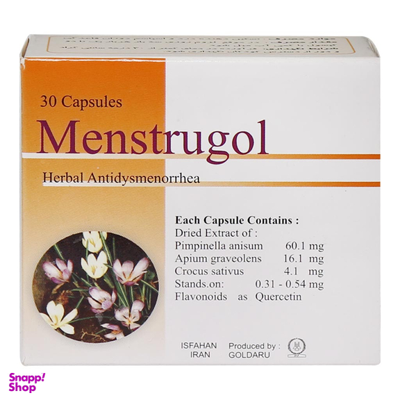 کپسول قاعدگی منستروگل (Menstrugol) گل دارو بسته 30 عددی