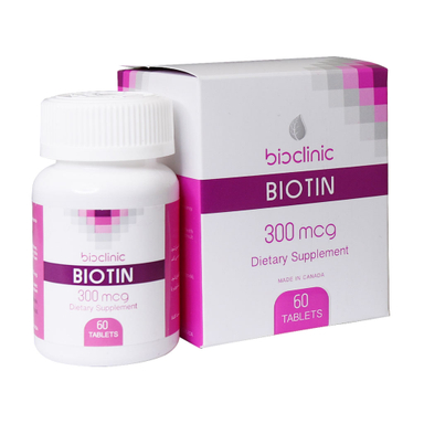 قرص بیوتین 300 میکروگرم (Biotin 300 mcg) بایوکلینیک بسته 60 عددی
