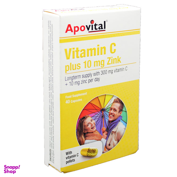 کپسول ویتامین سی پلاس زینک (Vitamin C Plus Zink) آپوویتال بسته 40 عدد