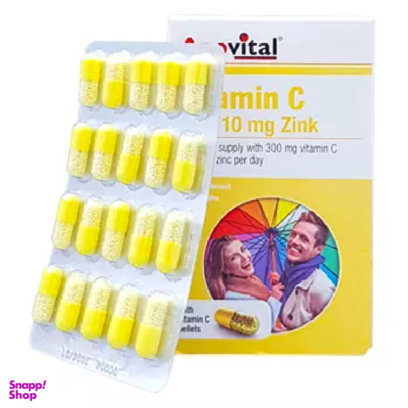 کپسول ویتامین سی پلاس زینک (Vitamin C Plus Zink) آپوویتال بسته 40 عدد
