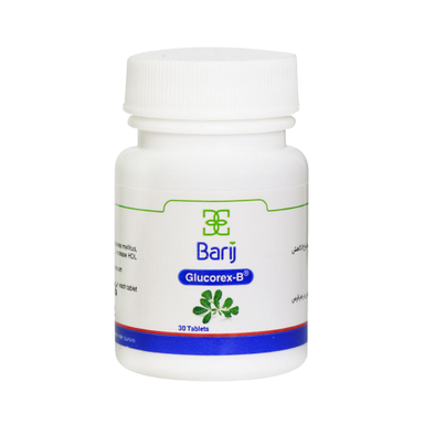 قرص دیابت گلوکورکس بی (Glucorex B) باریج اسانس بسته 30 عددی
