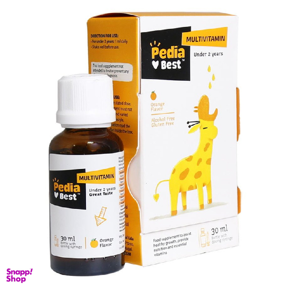 قطره مولتی ویتامین پدیابست طعم پرتقال حجم 30 میلی لیتر