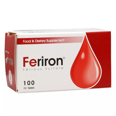 قرص فریرون فروس سولفات (Feriron Ferrous Sulfate) داروپخش بسته 100 عددی