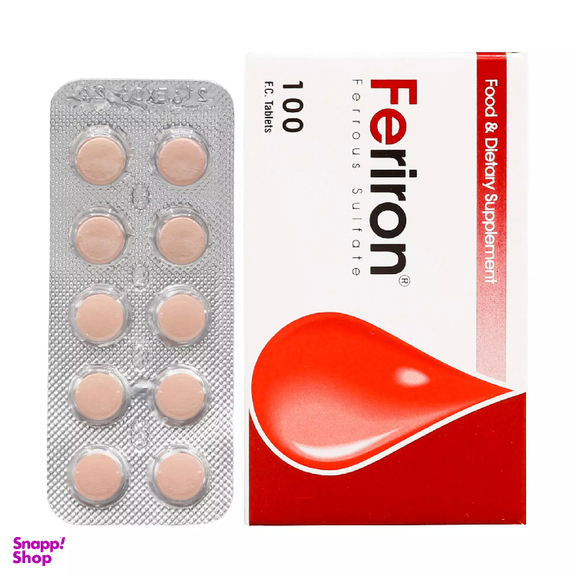 قرص فریرون فروس سولفات (Feriron Ferrous Sulfate) داروپخش بسته 100 عددی