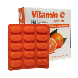 ویتامین سی جویدنی 500 میلی گرم (Vitamin C 500 Chewable) سیمرغ دارو عطار بسته 60 عددی