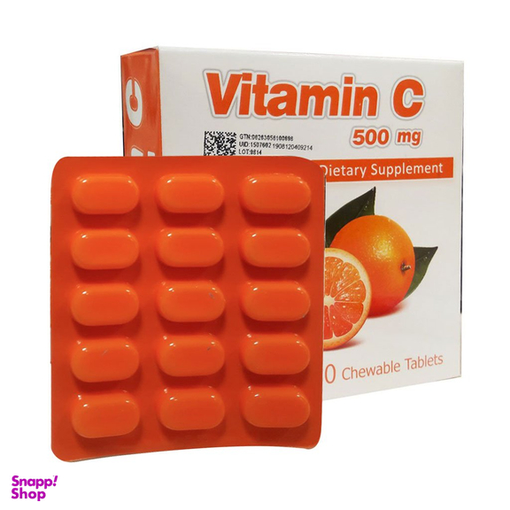 ویتامین سی جویدنی 500 میلی گرم (Vitamin C 500 Chewable) سیمرغ دارو عطار بسته 60 عددی