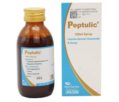شربت نفخ و سوی هاضمه پپتولیک (Peptulic) نوتک فار حجم 120 میلی لیتر