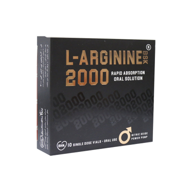 ویال خوراکی ال آرژینین بی اس کی 2000 میلی گرم بنیان سلامت کسری بسته 10 عددی