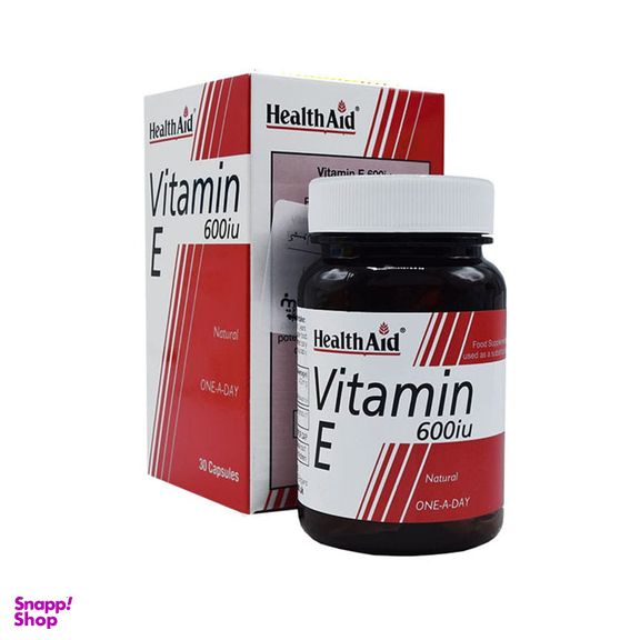 کپسول ویتامین ای 600 واحد (Vitamin E 600 IU) هلث اید بسته 30 عددی